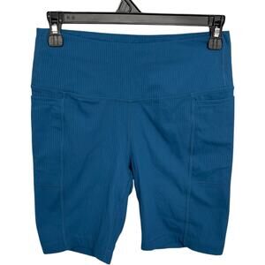 Mondetta Women's Small Teal Blue Nylon Spandex Biker Shorts